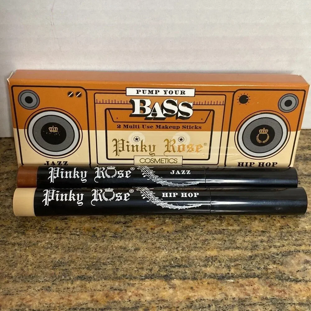 Pinky Rose Cosmetics Multi Use 2 Makeup Sticks Pump Your Bass Jazz Hip Hop NIB